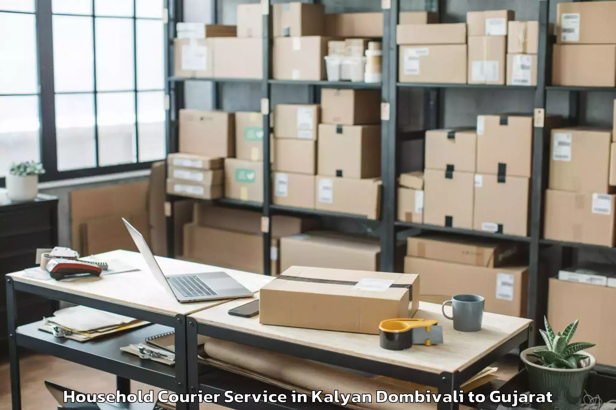 Affordable Kalyan Dombivali to Kheda Household Courier